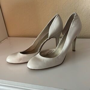 White Stiletto Heels Size 10